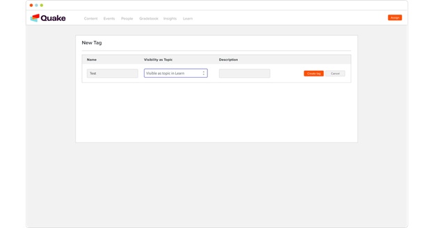 Screenshot of New Tag dialog box.
